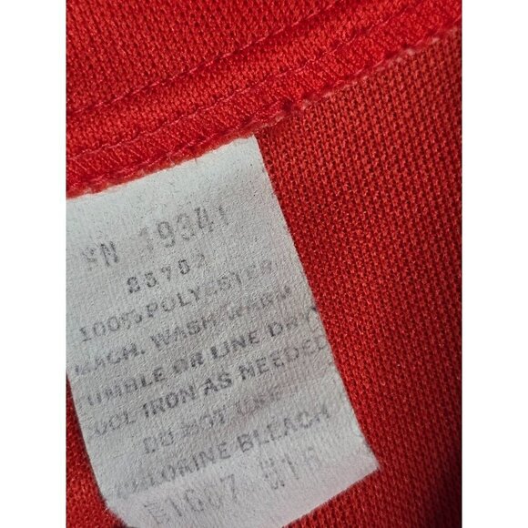 Vintage 70s Red Collared Neck Basic Shirt - Picture 4 of 9